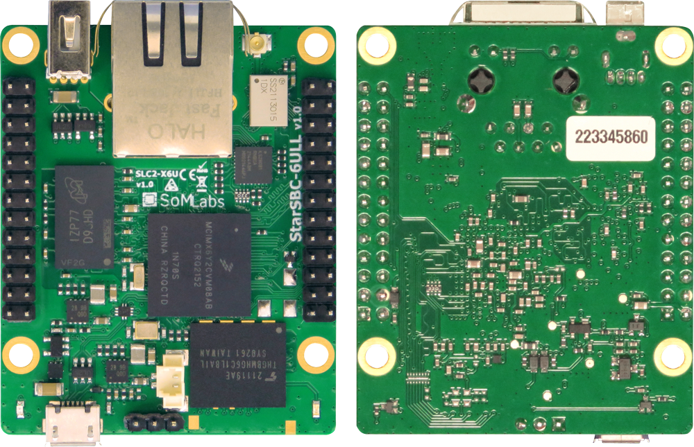 StarSBC-6ULL (SLC2) ARM Cortex-A7 IoT SBC Sensor Hub - SoMLabs