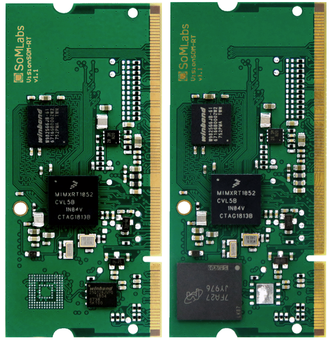 VisionSOM-RT module based on NXP i.MX-RT105x/106x Cortex-M7